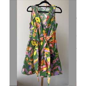 Corey Lynn Calter Tie-Front Floral Cotton Tank Dress Size XS